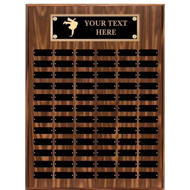 18"X24"72 PLT PRPTL WALNUT PLQ