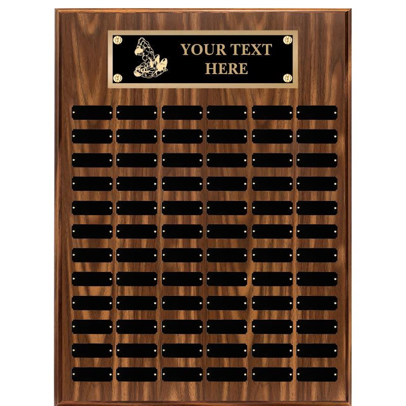 18"X24"72 PLT PRPTL WALNUT PLQ