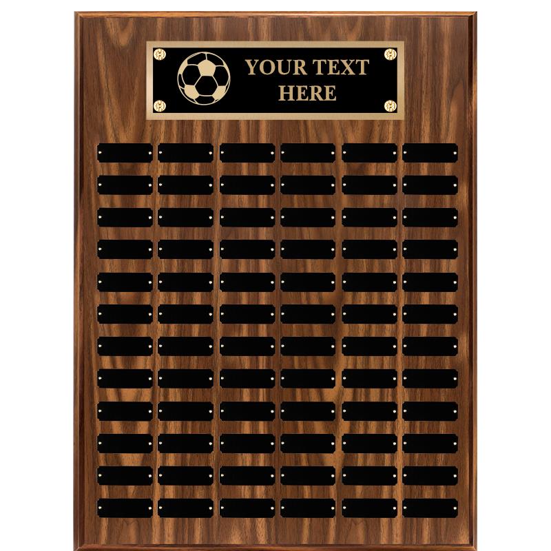 18"X24"72 PLT PRPTL WALNUT PLQ