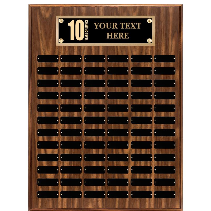 18"X24"72 PLT PRPTL WALNUT PLQ