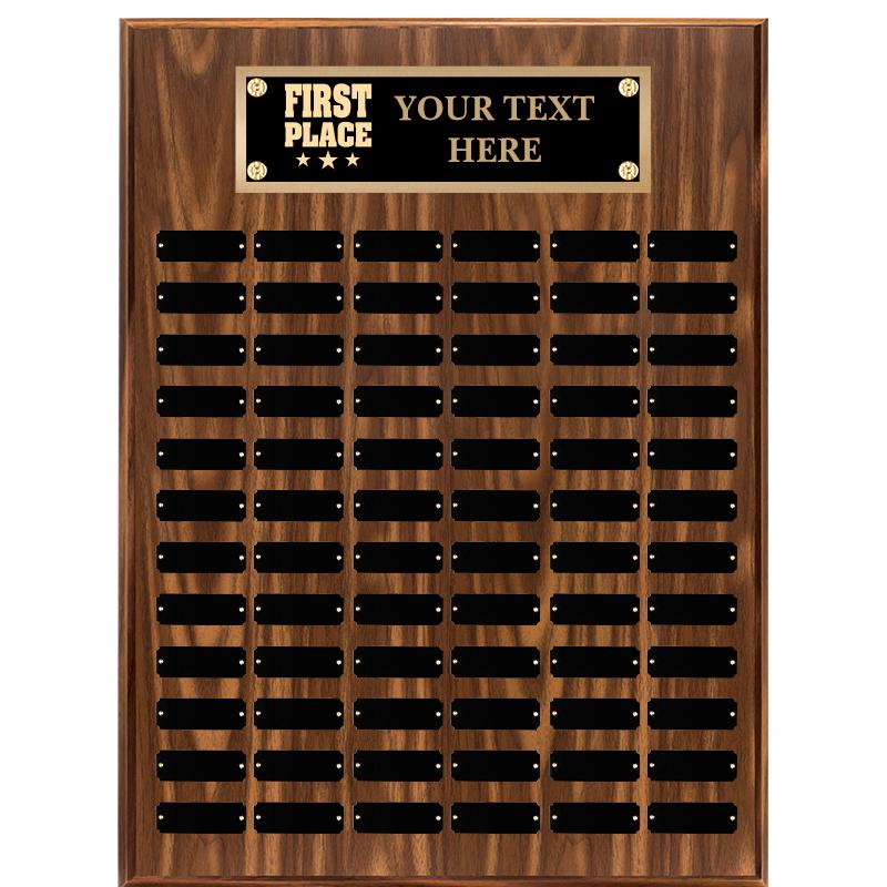 18"X24"72 PLT PRPTL WALNUT PLQ