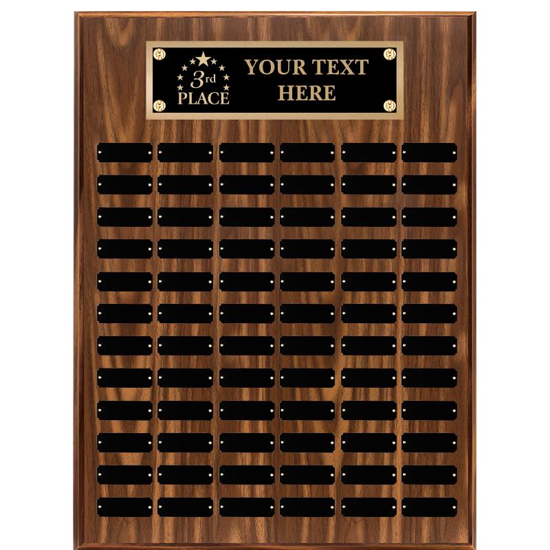 18"X24"72 PLT PRPTL WALNUT PLQ