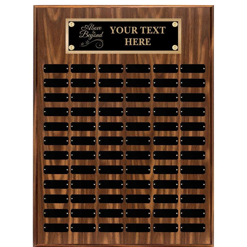 18"X24"72 PLT PRPTL WALNUT PLQ