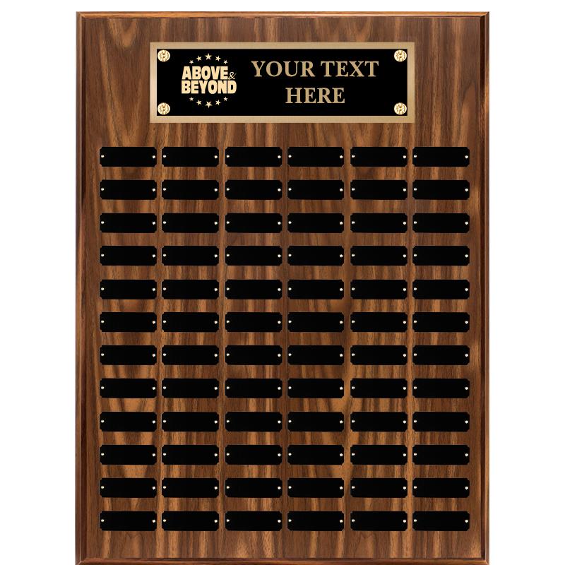 18"X24"72 PLT PRPTL WALNUT PLQ