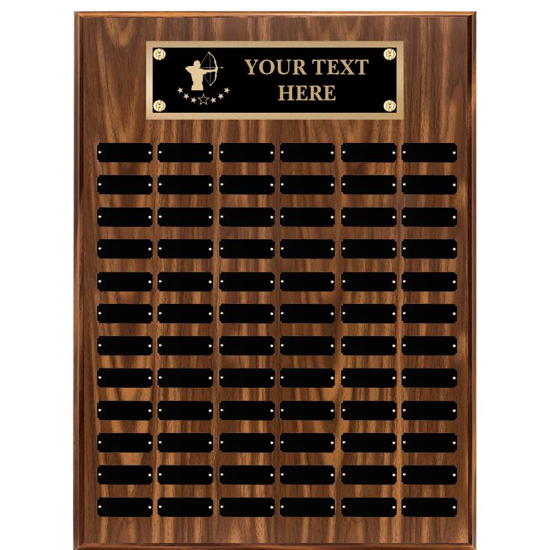 18"X24"72 PLT PRPTL WALNUT PLQ