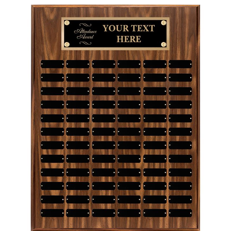 18"X24"72 PLT PRPTL WALNUT PLQ