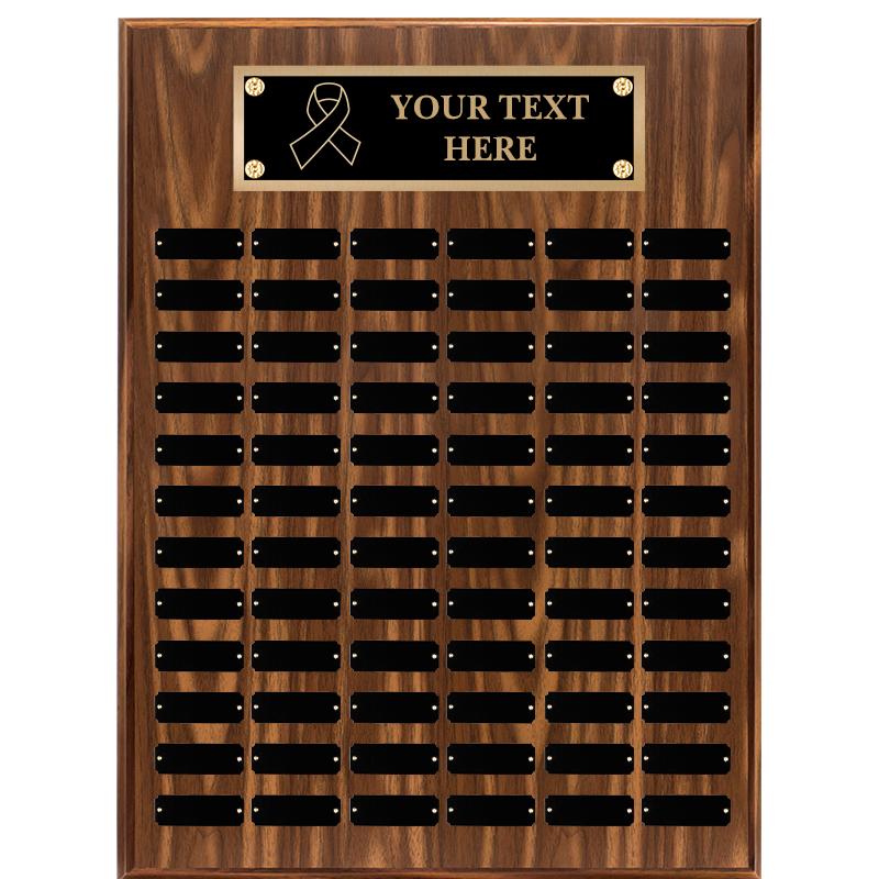 18"X24"72 PLT PRPTL WALNUT PLQ