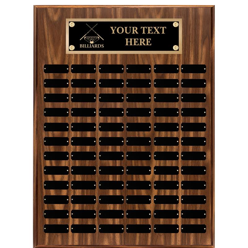 18"X24"72 PLT PRPTL WALNUT PLQ