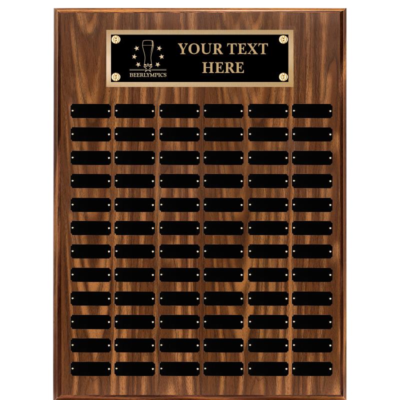 18"X24"72 PLT PRPTL WALNUT PLQ