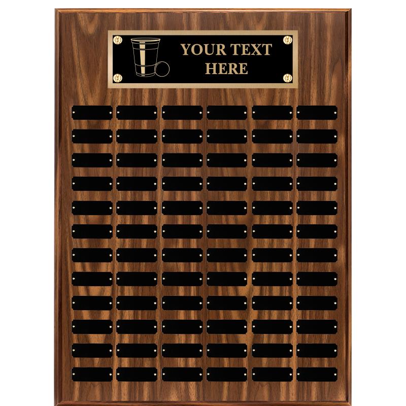 18"X24"72 PLT PRPTL WALNUT PLQ