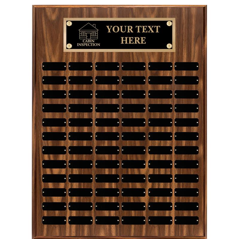 18"X24"72 PLT PRPTL WALNUT PLQ