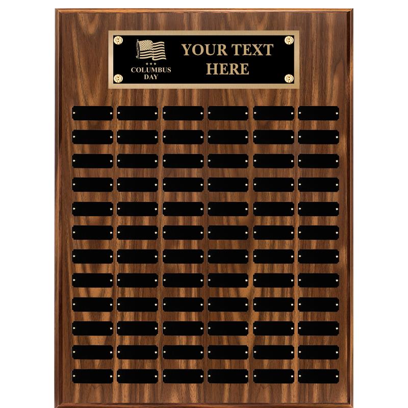 18"X24"72 PLT PRPTL WALNUT PLQ