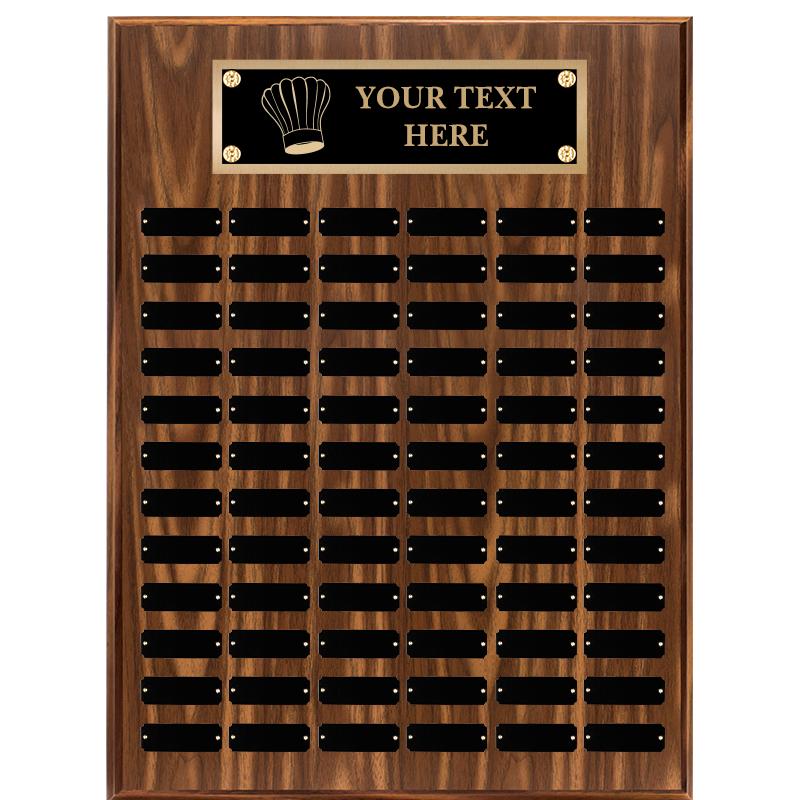 18"X24"72 PLT PRPTL WALNUT PLQ