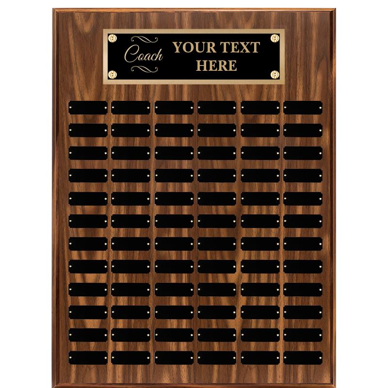 18"X24"72 PLT PRPTL WALNUT PLQ