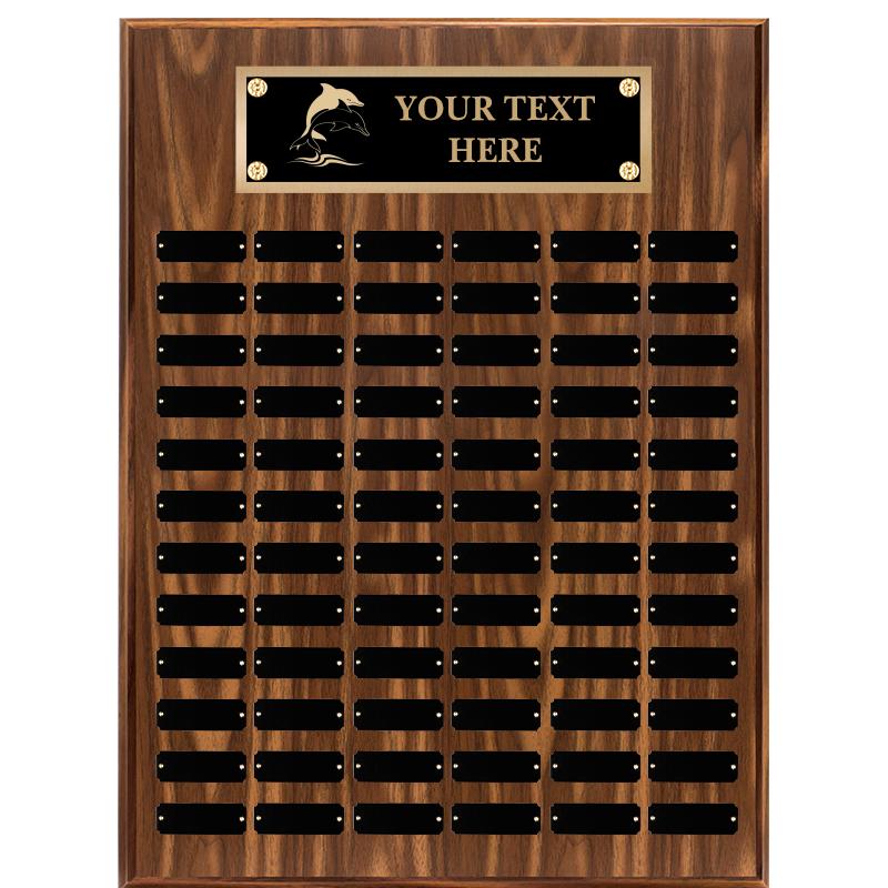 18"X24"72 PLT PRPTL WALNUT PLQ