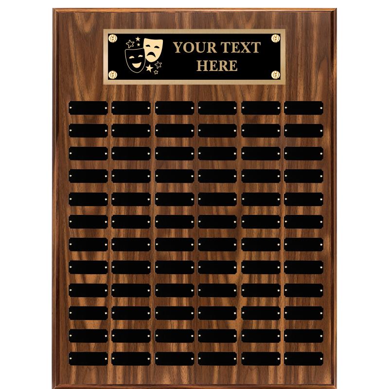 18"X24"72 PLT PRPTL WALNUT PLQ