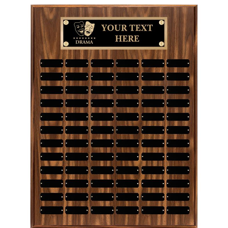 18"X24"72 PLT PRPTL WALNUT PLQ