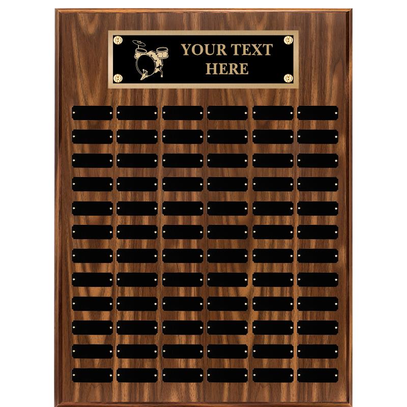 18"X24"72 PLT PRPTL WALNUT PLQ