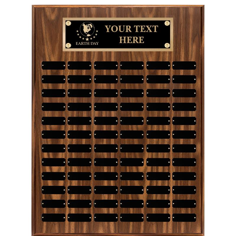 18"X24"72 PLT PRPTL WALNUT PLQ