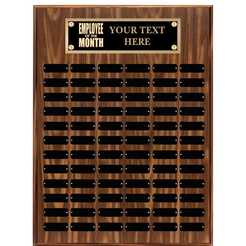 18"X24"72 PLT PRPTL WALNUT PLQ