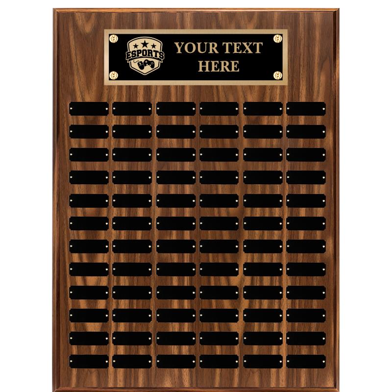 18"X24"72 PLT PRPTL WALNUT PLQ