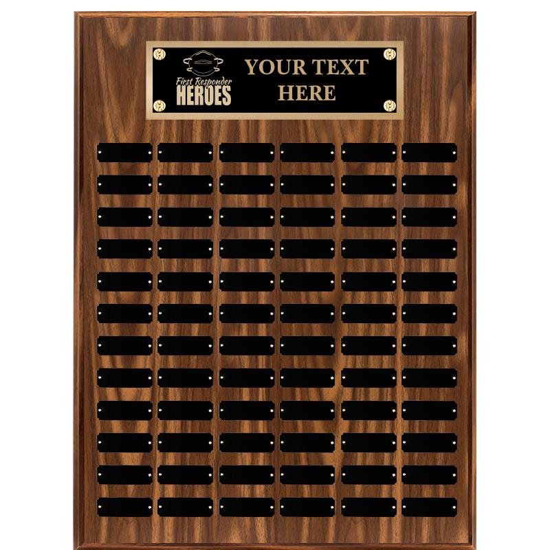 18"X24"72 PLT PRPTL WALNUT PLQ