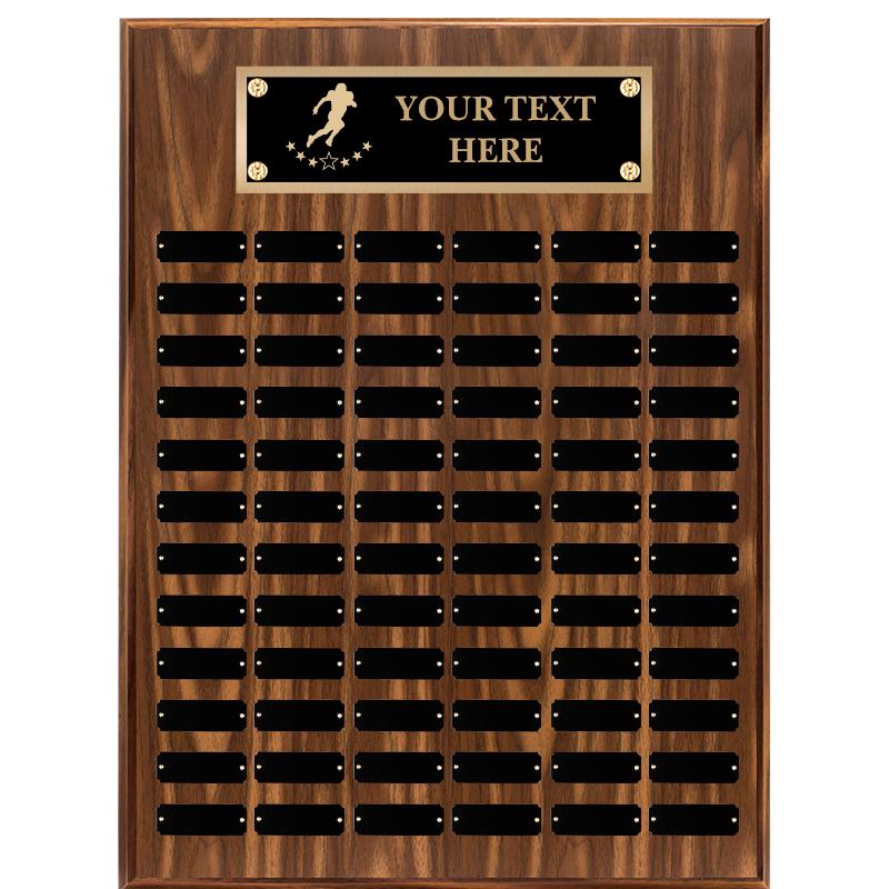 18"X24"72 PLT PRPTL WALNUT PLQ