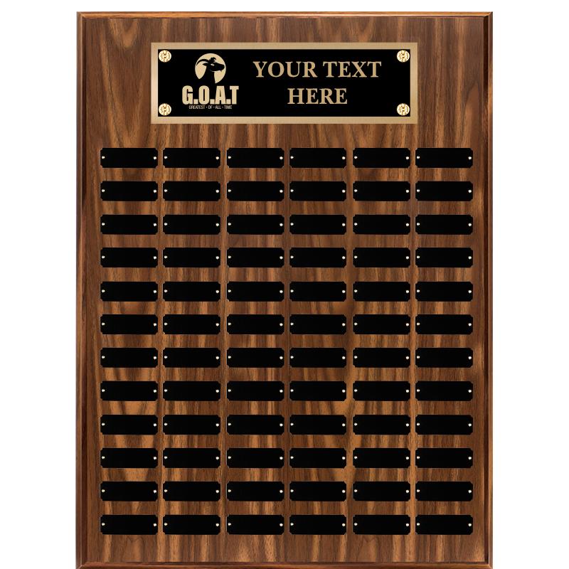 18"X24"72 PLT PRPTL WALNUT PLQ