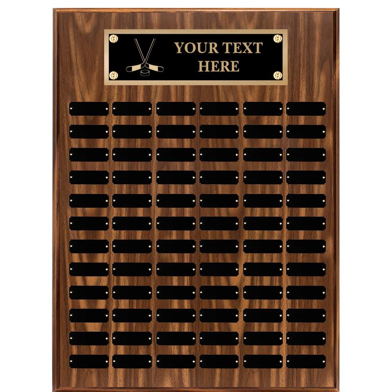 18"X24"72 PLT PRPTL WALNUT PLQ