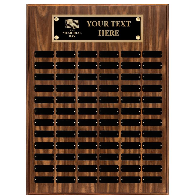 18"X24"72 PLT PRPTL WALNUT PLQ