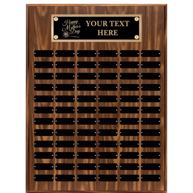 18"X24"72 PLT PRPTL WALNUT PLQ