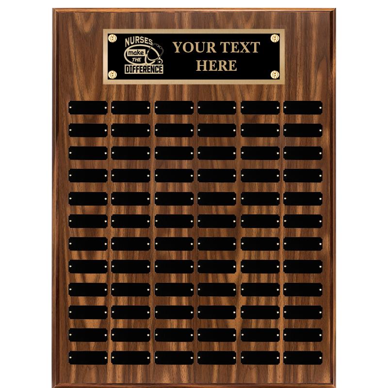 18"X24"72 PLT PRPTL WALNUT PLQ