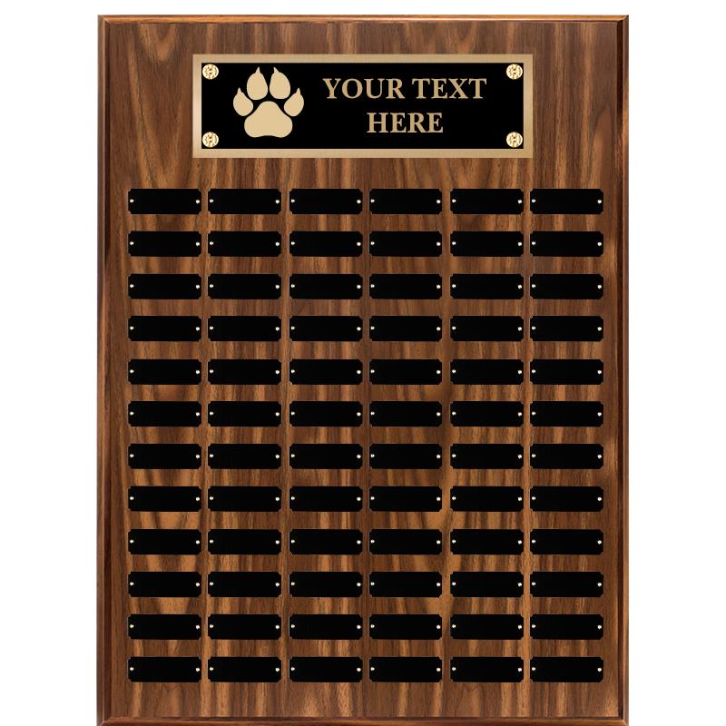 18"X24"72 PLT PRPTL WALNUT PLQ