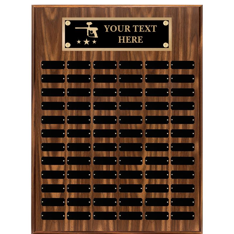 18"X24"72 PLT PRPTL WALNUT PLQ