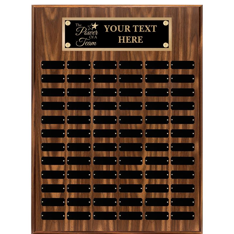 18"X24"72 PLT PRPTL WALNUT PLQ