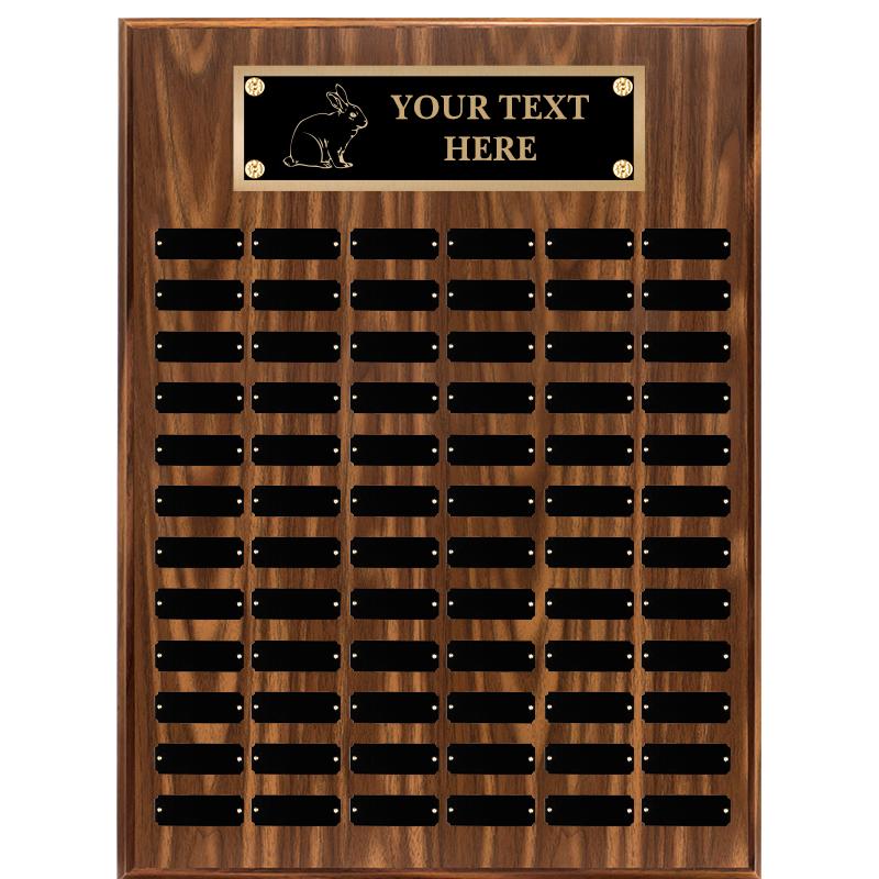 18"X24"72 PLT PRPTL WALNUT PLQ