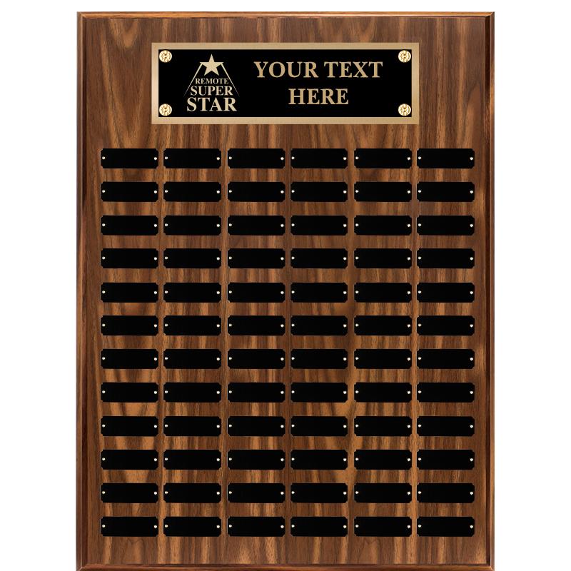 18"X24"72 PLT PRPTL WALNUT PLQ