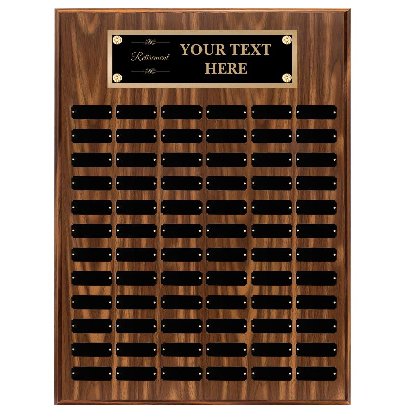 18"X24"72 PLT PRPTL WALNUT PLQ