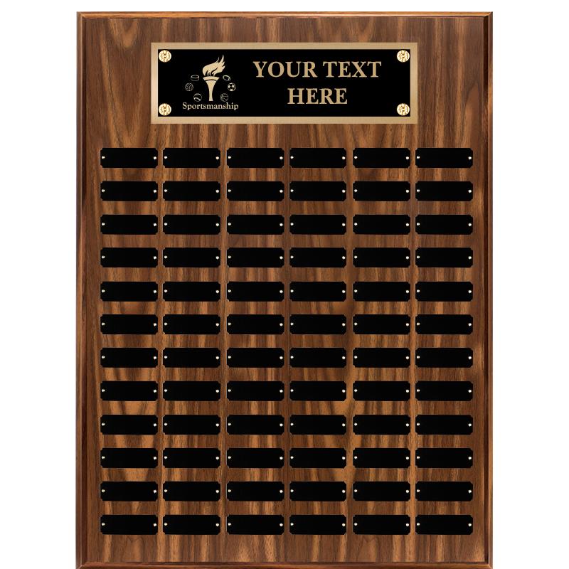 18"X24"72 PLT PRPTL WALNUT PLQ