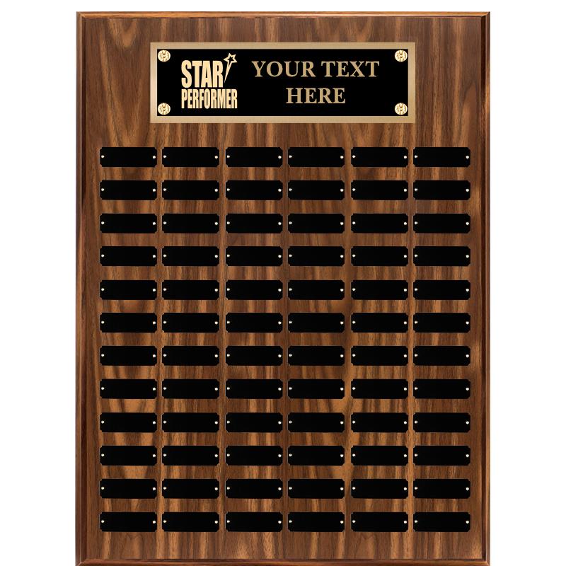 18"X24"72 PLT PRPTL WALNUT PLQ