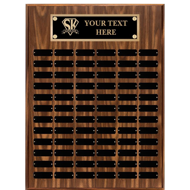 18"X24"72 PLT PRPTL WALNUT PLQ