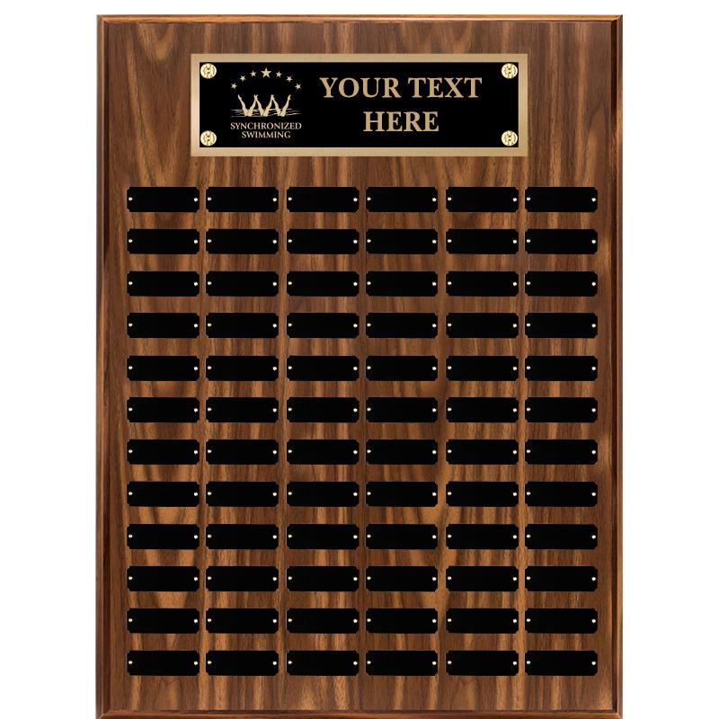 18"X24"72 PLT PRPTL WALNUT PLQ