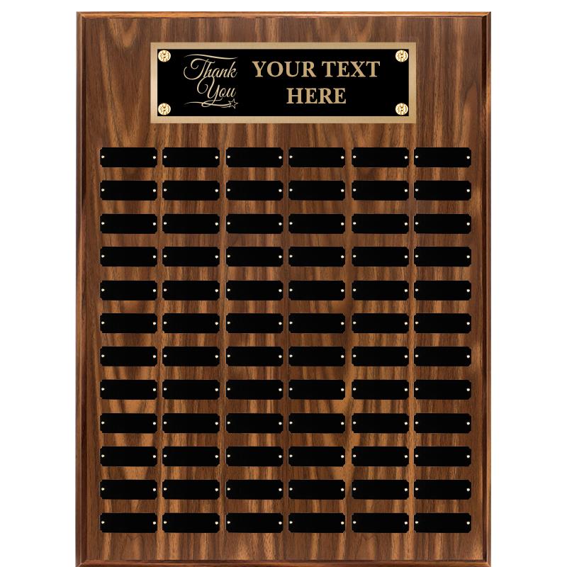 18"X24"72 PLT PRPTL WALNUT PLQ