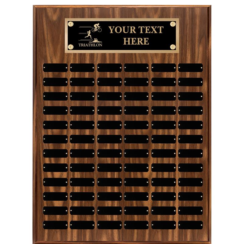 18"X24"72 PLT PRPTL WALNUT PLQ