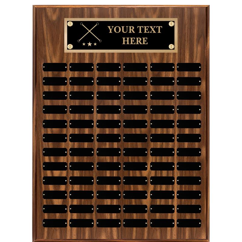 18"X24"72 PLT PRPTL WALNUT PLQ