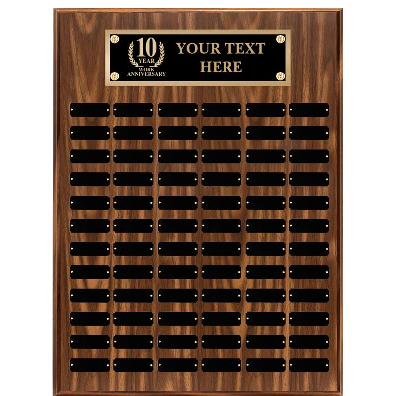 18"X24"72 PLT PRPTL WALNUT PLQ