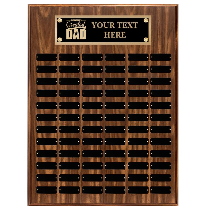 18"X24"72 PLT PRPTL WALNUT PLQ