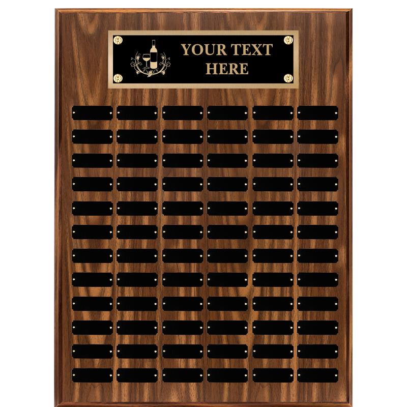 18"X24"72 PLT PRPTL WALNUT PLQ