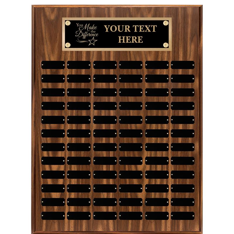 18"X24"72 PLT PRPTL WALNUT PLQ