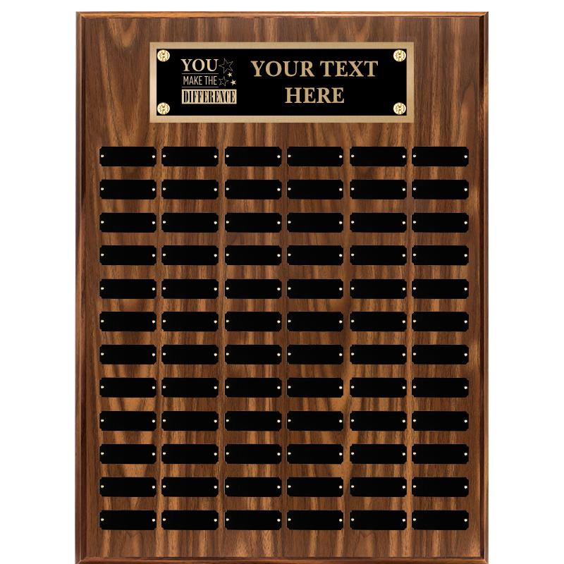 18"X24"72 PLT PRPTL WALNUT PLQ